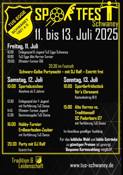 Sportfest Programm 2025